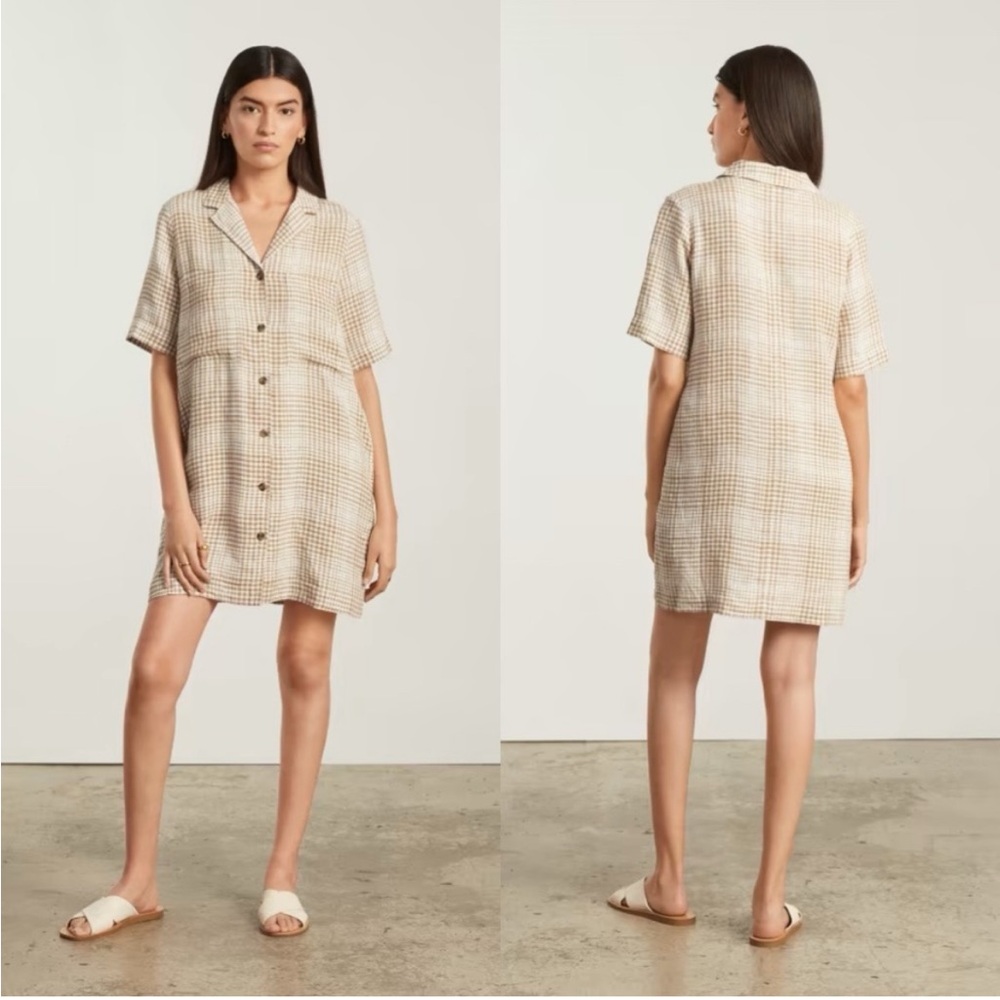 Everlane Linen Workwear Mini Dress | Size Medium